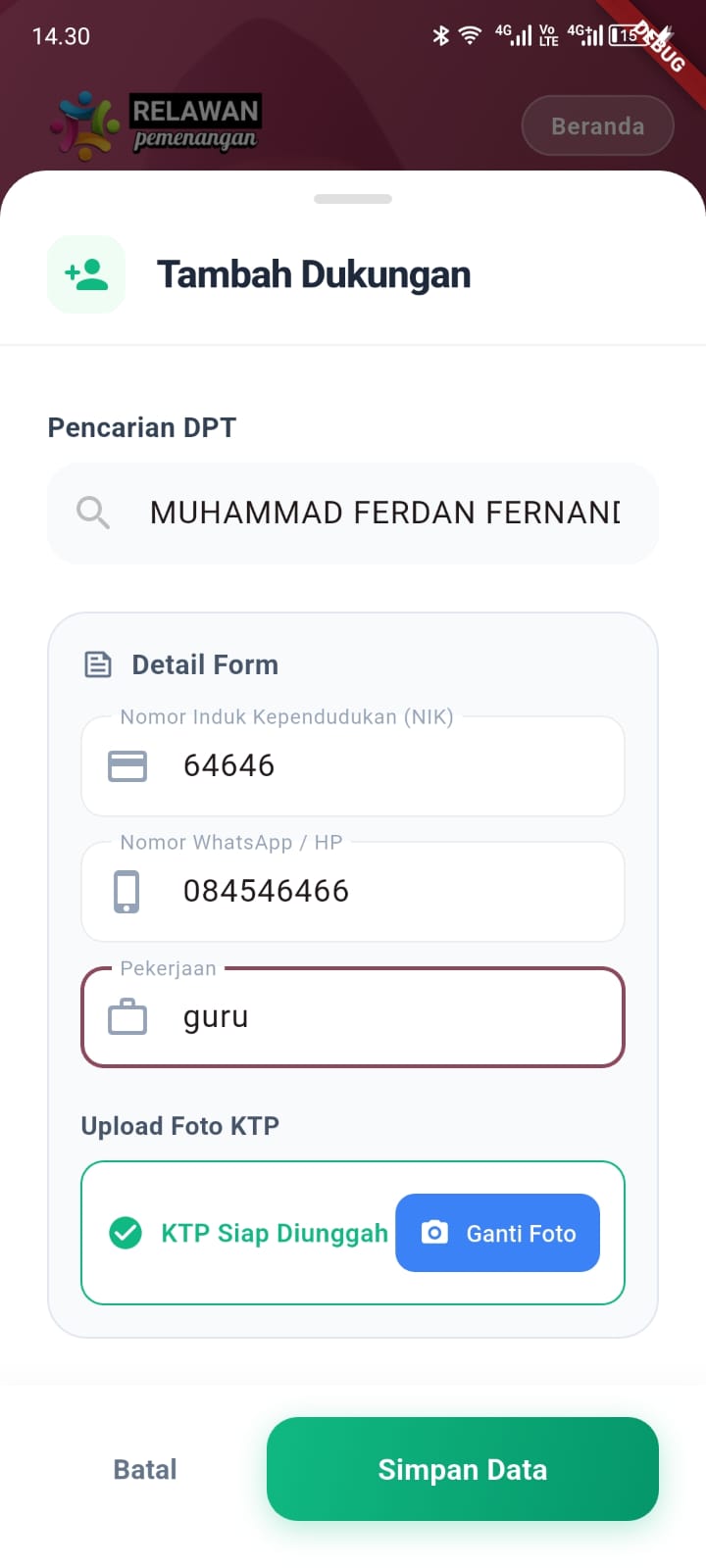 Tampilan Aplikasi Android 6